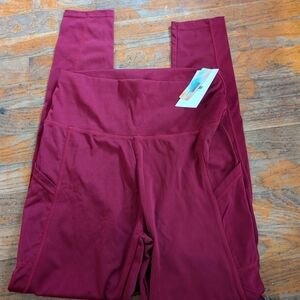 Women's Burgundy Leggings